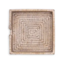 Rattan Luncheon Napkin Holder in White Natural - 1 Each
