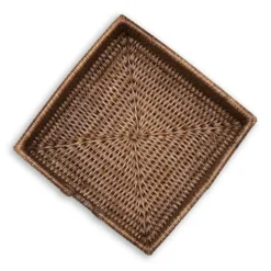 Rattan Luncheon Napkin Holder in Dark Natural - 1 Each