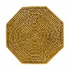 Rattan Octagonal Placemat in Honey - 1 Placemat
