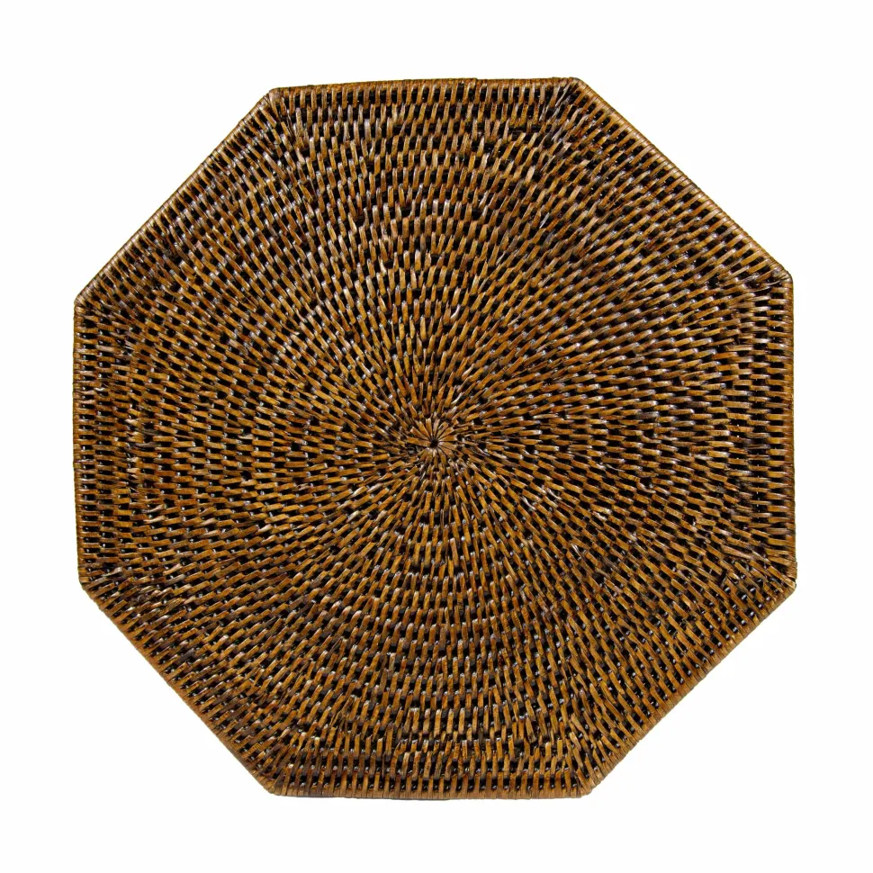Rattan Octagonal Placemat in Natural - 1 Placemat