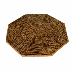Rattan Octagonal Placemat in Natural - 1 Placemat