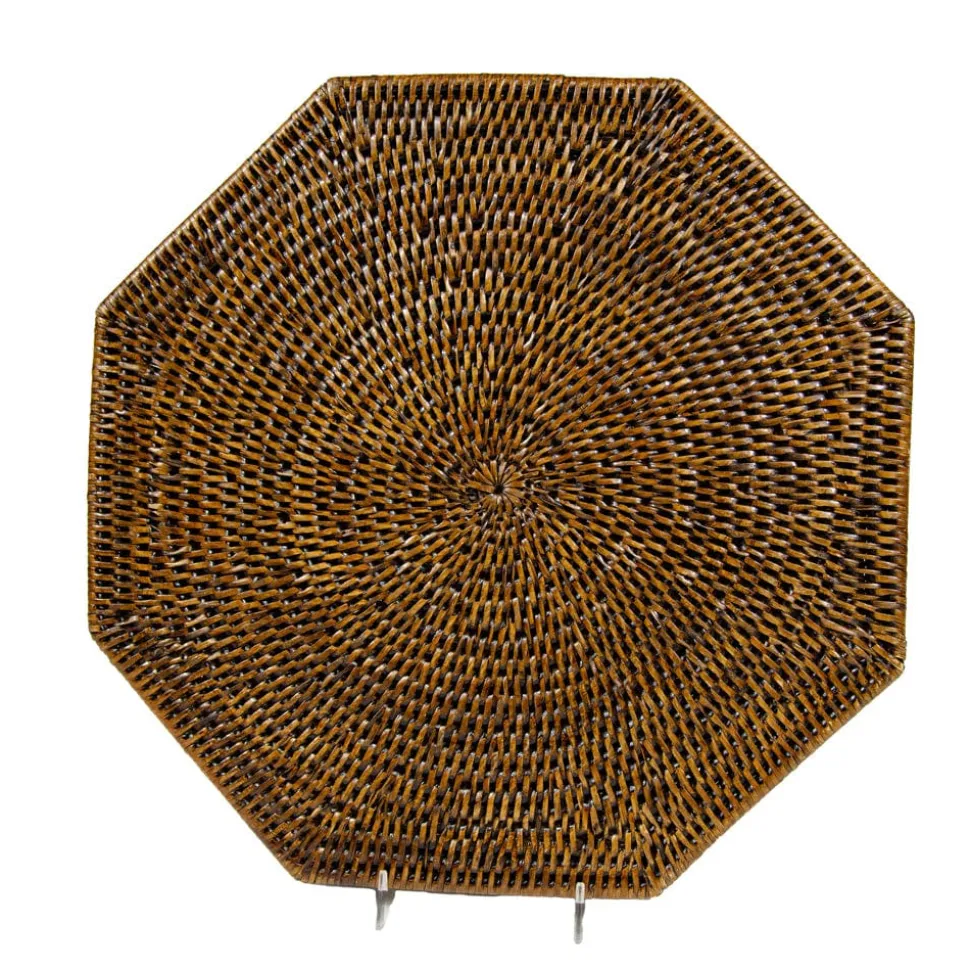 Rattan Octagonal Placemat in Natural - 1 Placemat