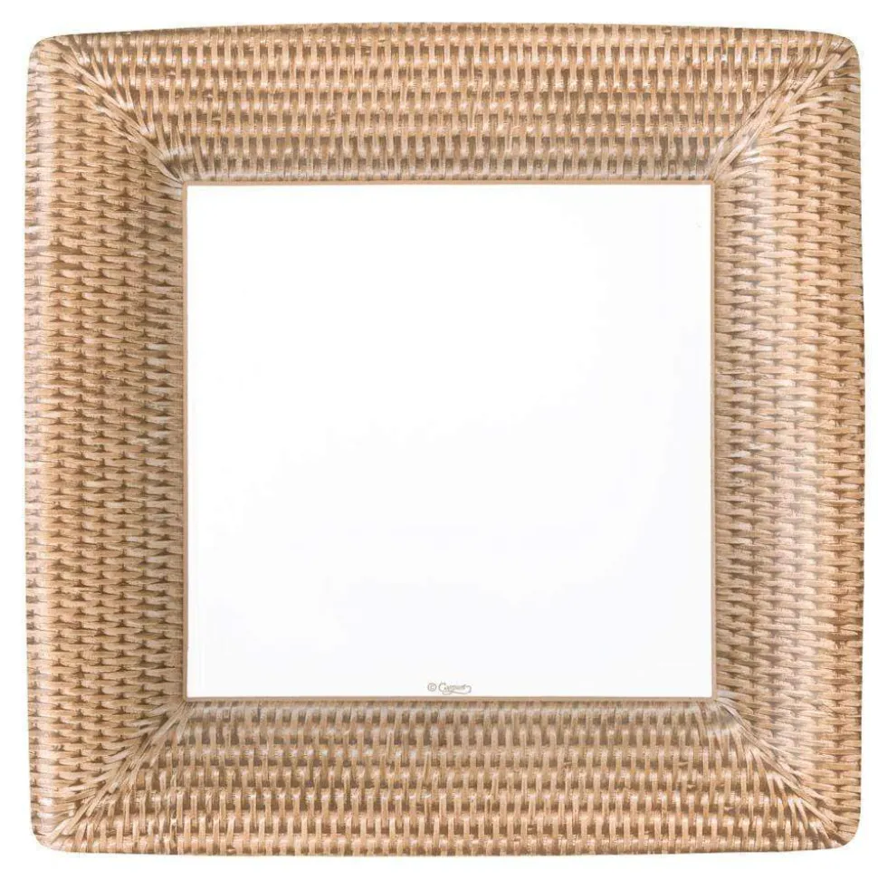 Rattan Paper Dinner Plates - 8 Per Package