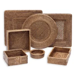 Rattan Placemats in Dark Natural - 1 Each