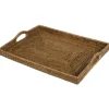 Rattan Rectangular Tray in Dark Natural - 1 Each