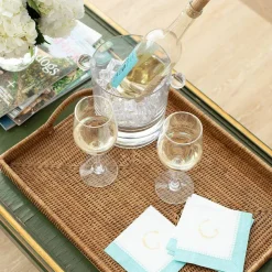 Rattan Rectangular Tray in Dark Natural - 1 Each