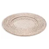 Rattan Round Plate Charger in White Natural - 1 Each