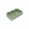 Rattan Scalloped Guest Towel Napkin Holders in Green - 1 Napkin Holder