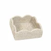 Rattan Scalloped Luncheon Napkin Holders in Cream - 1 Napkin Holder