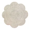 Rattan Scalloped Round Placemat in Cream - 1 Placemat