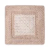 Rattan Square Plate Charger in White Natural - 1 Each