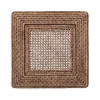 Rattan Square Plate Charger in Dark Natural - 1 Each