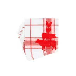 Red Barn Boxed Cocktail Napkins - 40 Per Box