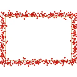 Red Berries Adhesive Labels - 12 Per Package