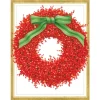 Red Berry Wreath Petite Boxed Christmas Cards - includes 15 cards & envelopes