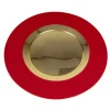Red Plate Charger with Gold Interior