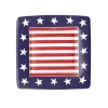 Red, White & Blue Square Paper Salad & Dessert Plates - 8 Per Package