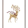 Reindeer Foil Embossed Large Boxed Christmas Cards - includes 10 Cards & Envelopes