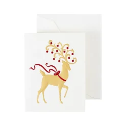 Reindeer Gift Enclosure Cards - 4 Mini Cards & 4 Envelopes