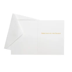 Reindeer Tartan Foil Classic Boxed Christmas Cards - includes 10 cards & envelopes