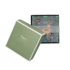 Reindeer Tartan Green Boxed Cocktail Napkins - includes 12 Boxed Cocktail Napkins