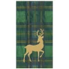 Reindeer Tartan Green Guest Towels - includes 15 Guest Towels