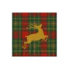 Reindeer Tartan Red Cocktail Napkins - includes 20 Cocktail Napkins