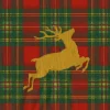 Reindeer Tartan Red Dinner Napkins - includes 20 Dinner Napkins