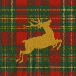 Reindeer Tartan Red Dinner Napkins - includes 20 Dinner Napkins