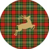 Reindeer Tartan Red Paper Placemats - includes 12 Paper Placemats
