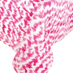 Reversible Kantha Table Cover in Orange & Fuchsia Modern Moiré - 1 Each