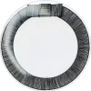 Ribbon Border Paper Dinner Plates in Black - 8 Per Package