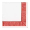 Ribbon Border Paper Luncheon Napkins in Red - 20 Per Package
