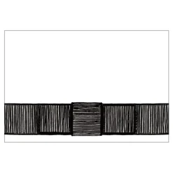 Ribbon Border Place Cards in Black - 8 Per Package
