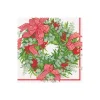Ribbon Stripe Wreath Boxed Cocktail Napkins - 40 Per Box