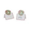 Ribbon Stripe Wreath Die-Cut Place Cards - 8 Per Package