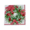 Ribbon Stripe Wreath Napkin Dinner - 20 Per Package, 2 Packages
