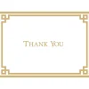 Rive Gauche Gold And White-Foil Thank You Notes - 8 Note Cards And Envelopes