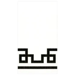 Rive Gauche Paper Guest Towel Napkins in Black & White - 15 Per Package