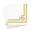 Rive Gauche Paper Luncheon Napkins in Gold & White - 20 Per Package