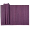 Roll-Up Bamboo Placemats in Aubergine - Set of 4