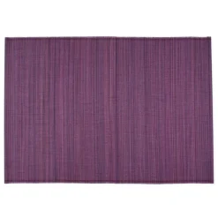 Roll-Up Bamboo Placemats in Aubergine - Set of 4