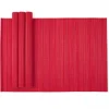 Roll-Up Bamboo Placemats in Red - Set of 4