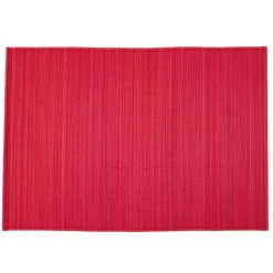 Roll-Up Bamboo Placemats in Red - Set of 4