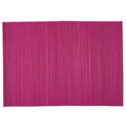 Roll-Up Bamboo Placemats in Fuchsia - Set of 4