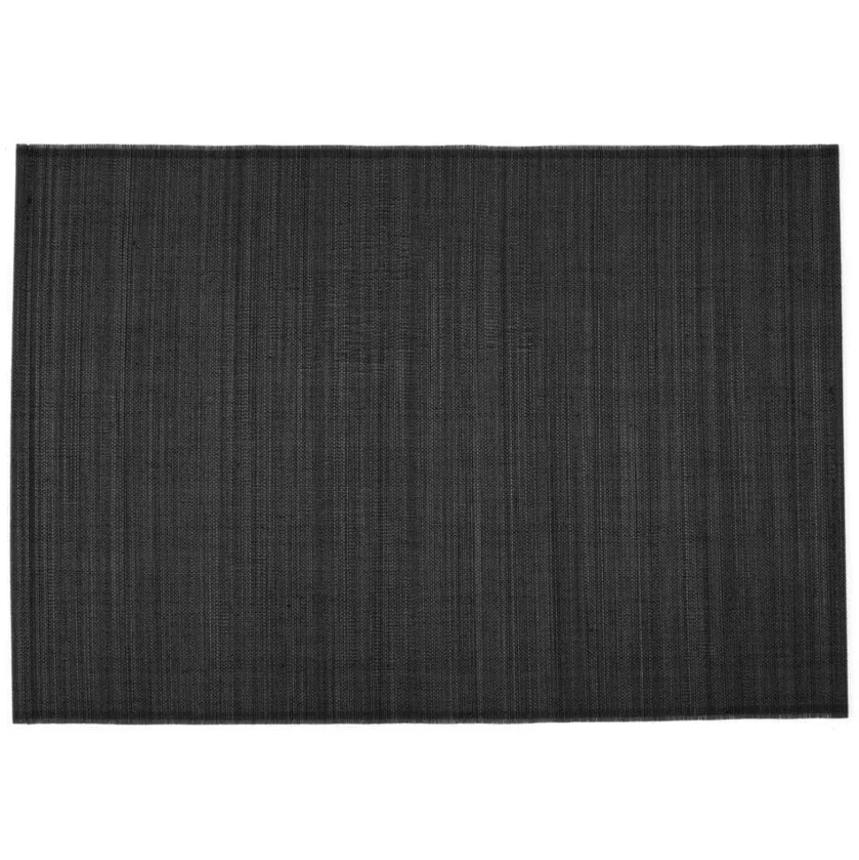 Roll-Up Bamboo Placemats in Black - Set of 4