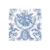 Romantic Toile Blue Boxed Cocktail Napkins - 40 Per Box