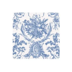 Romantic Toile Blue Boxed Cocktail Napkins - 40 Per Box