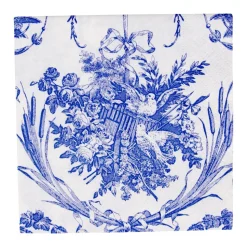 Romantic Toile Blue Cocktail Napkins - 20 Per Package