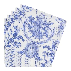 Romantic Toile Blue Dinner Napkins - 20 Per Package